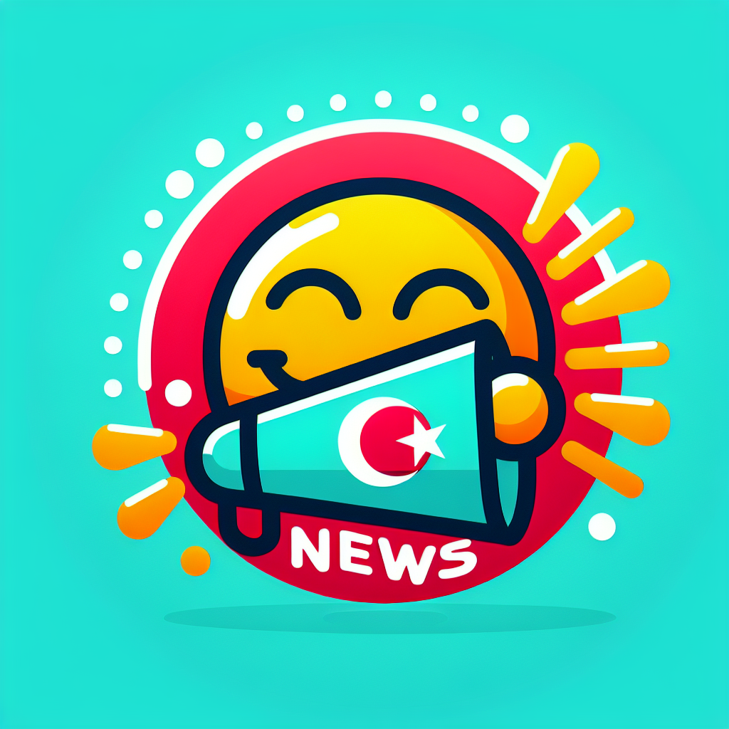 Design a playful and eye-catching logo for a fun Turkish news site called \